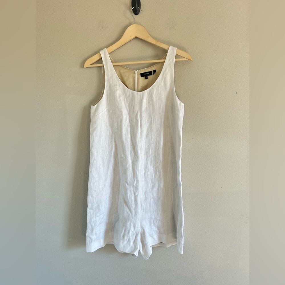 Theory‎ Linen Blend Classy Tank Romper Sz 4